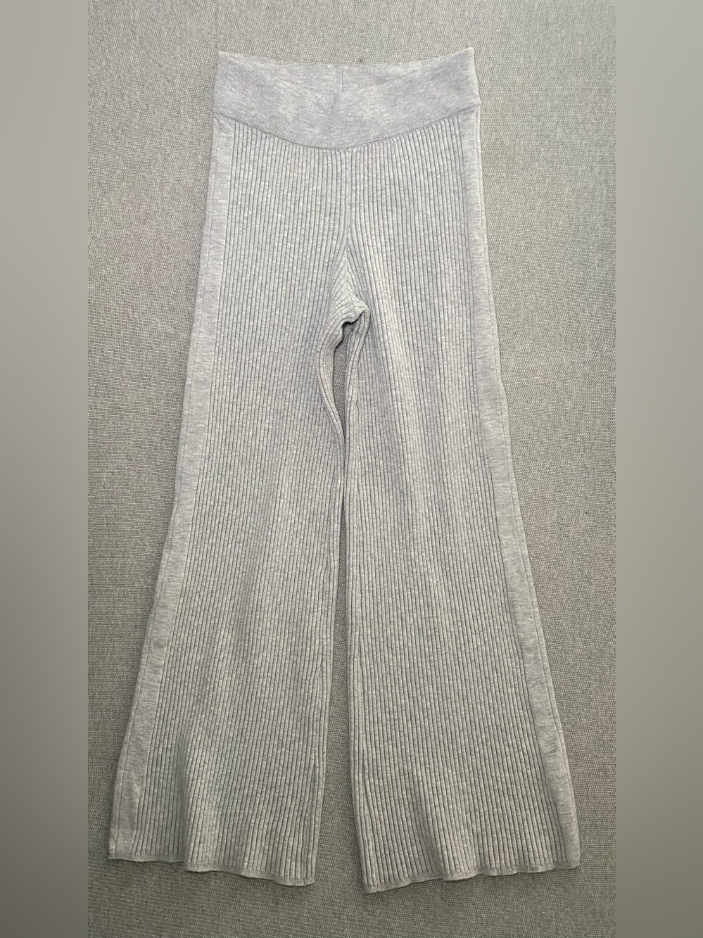 Aerie Gray Ribbed High Waisted  Lounge Pants Size S